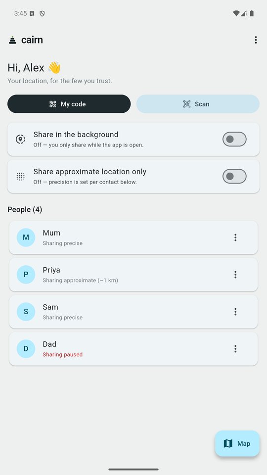 Home: your people and sharing settings